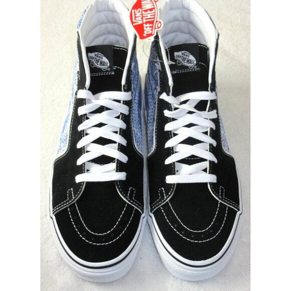 Vans Sk8-Hi Bolt Liquify Black Blue White Canvas Suede Skate shoes Sizes NIB - Picture 3 of 5